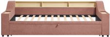 Vente-unique Bedframe stof roze 2 x 80 x 200 cm