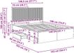 vidaXL Bedframe met opbergruimte en hoofdbord Wit 140 x 190 cm