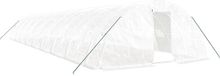vidaXL Tuinkas met stalen frame, wit, 90 m², 18x5x2,3 meter