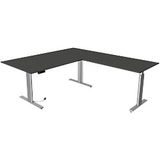 Kerkmann Zit-sta-bureau Kerkmann 10235913 Spaanplaat Antraciet, Zilver