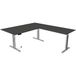 Kerkmann Zit-sta-bureau Kerkmann 10235913 Spaanplaat Antraciet, Zilver