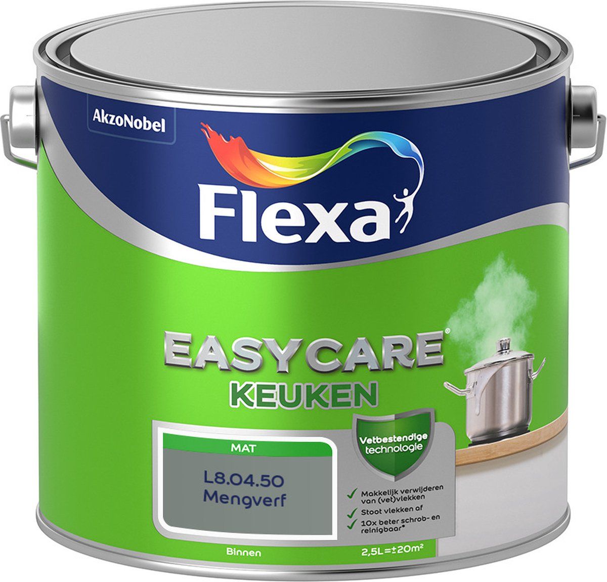 FLEXA Easycare Muurverf - Keuken - Mat - Mengkleur - L8.04.50 - 2,5 liter