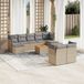 Maison Exclusive - Ensemble de meubles de jardin 10 pièces avec canapé et coussins, beige, en polyrotin