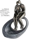 Gilde Casablanca - Sculptuur - Decoratief Figuur - Moment - Koppels - Poly - Bronskleurig - 27 x 19 cm