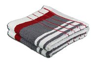 Gözze Handdoek set van 2, 100% katoen, 50 x 100 cm, Berlijn, strepen, bordeaux/antraciet, 102-1113-A4
