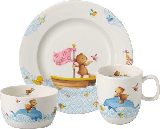 Villeroy & Boch Happy as a Bear Kinderservies Set - 3-Delig - Premium Porselein