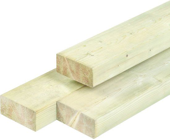 Merkloos Tuindeco Regel Noord-Europees O/S-IV vuren 4,5x9,5x270 cm