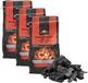 Fancy Flames Barbecue/bbq Houtskool - 3x - 3 kilo - 100% natuurlijk - geschikt voor BBQ