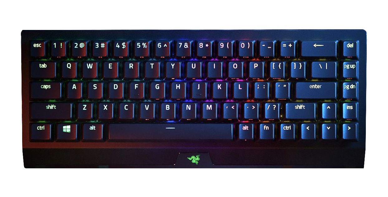 Razer BlackWidow V3 Mini HyperSpeed - Gaming Keyboard - USB + RF Wireless + Bluetooth - Zwart