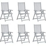 Maison Exclusive - Fauteuils de jardin lot de 6 et coussins bois acacia