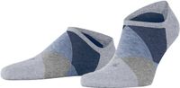 Burlington Clyde platte naad met argyle katoen sneakersokken enkelsokken heren grijs - maat 40-46