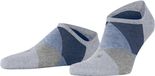 Burlington Clyde platte naad met argyle katoen sneakersokken enkelsokken heren grijs - maat 40-46