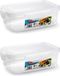Plasticforte Vershoudbakje - 6x stuks - voor vriezer en magnetron - 800 ml - kunststof
