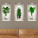 3D-zelfklevende stickers, 3D-effect, planten in mooie vazen, muurstickers slaapkamer, volwassenen, 3D-muurstickers, woonkamer, muurstickers, Trompe l'oeil muurstickers, 80 x 120 cm