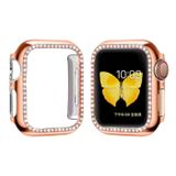 Stuff Certified Panda Stuff Certified Diamond Hoesje voor iWatch Series 44mm - Hard Bumper Case Cover Rose Gold