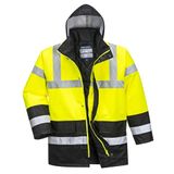 Portwest Hi-Vis Contrast Werkkleding Verkeersjas Geel/Zwart XXL