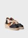 Toni Pons SALINA Espadrille ouverte pour femmes en cuir tressé avec talon compensé