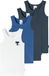 SCHIESSER Onderhemd ' Fine Rib Multi ' donkerblauw / wit