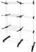 Sèche-linge - Modèle au sol - 3 niveaux - 6 ailes pliables - Extensible de 75 à 142 cm - Pliable, en plastique - Noir et blanc
