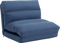 HOMCOM Floor Chair-Polyester, Metall-70L x 72B x 56H cm-Blau