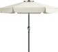 Merkloos Parasol met volant, terrasparasol, 230 cm, lichtbeige