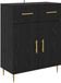 vidaXL Dressoir - Zwart - Eiken - 69,5 x 34 x 90 cm