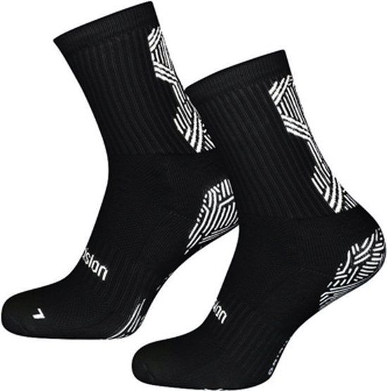 Precision Origin.0 Gripsokken - Maat 41-45 - Zwart/Wit - Unisex