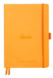 RHODIA 117775C - Soepel Notitieboek Bullet Journal Goalbook Oranje - A5 14,8 x 21 cm - Kleine Ruitjes - 240 pagina's - Clairefontaine Ivoor Papier 90 g/m² - 2 Leeslinten, Elastieksluiting - Imitatieleer