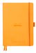 RHODIA 117775C - Soepel Notitieboek Bullet Journal Goalbook Oranje - A5 14,8 x 21 cm - Kleine Ruitjes - 240 pagina's - Clairefontaine Ivoor Papier 90 g/m² - 2 Leeslinten, Elastieksluiting - Imitatieleer