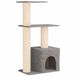 vidaXL Kattentoren met sisal krabpalen Lichtgrijs 133 cm