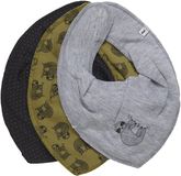 Pippi Babywear Kinderslabbetje Bandana Bib Uni AOP (set van 3) - Groen Mos