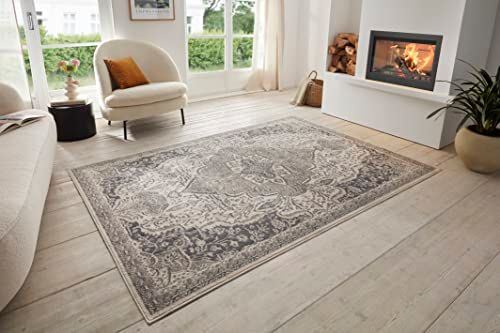 Hanse Home Orken tapijt, oosters – laagpolig vintage woonkamertapijt, crèmegrijs, 160 x 235 cm