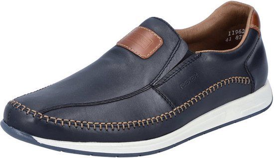 Rieker 11962 Heren Instappers - Blauw - Maat 40