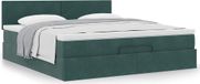 Maison Exclusive - Cadre de lit ottoman avec matelas vert foncé 180x200 cm velours