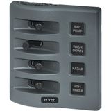 Blue Sea Systems WeatherDeck 12V DC Waterdicht Schakelpaneel - 4 Positie, 12/24V
