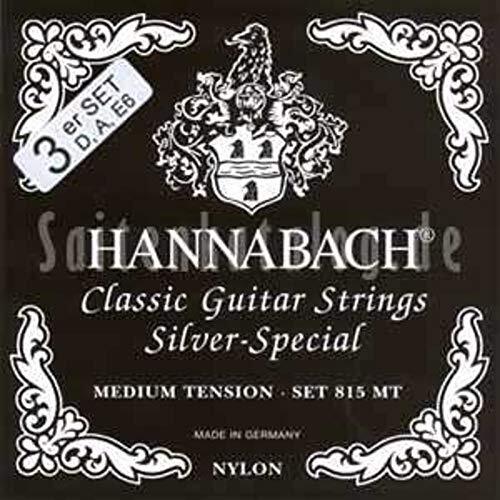 Hannabach 815 Medium Tension Klassieke gitaarsnaren ProfiPack Bass Silver Special 10 Bass sets plus 3 extra D4 snaren