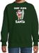 Bellatio Decorations Surf dude Santa fun Kerstsweater / Kerst trui groen voor kinderen - Kerstkleding / Christmas outfit 152/164