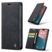 Casemania Hoesje Geschikt voor Apple iPhone SE (2022 & 2020) - Charcoal Gray - Dunne Portemonnee Book Case - Slim Wallet Case met Pasjeshouder