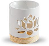 Waterlelie Aromabrander Wit Keramiek 9 cm
