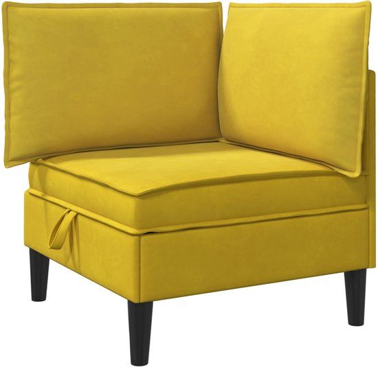vidaXL Sofa Geel Fluweel