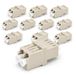 1aTTack.de 10x glasvezel RJ45 Style - connectoren OM1 of OM2 (UPC of PC) LC duplex female naar LC duplex female multimode beige