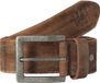Jan Vanderstorm heren leren riem - 125 cm - lichtbruin - Plus Size