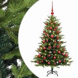 vidaXL Kunstkerstboom met Ballen 120 cm 150 LED's Warmwit