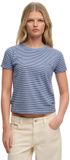 Superdry Essential Logo Gestreept T-shirt Dames Tidal Blue Stripe