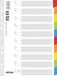Office Products Scheidingsbladen kartonnen register 10-delig / 10 + 1 vel gelamineerd gekleurde tabbladen/omslag met cijferopdruk/voor DIN A4 / 11-voudig geperforeerd/voor de organisatie van