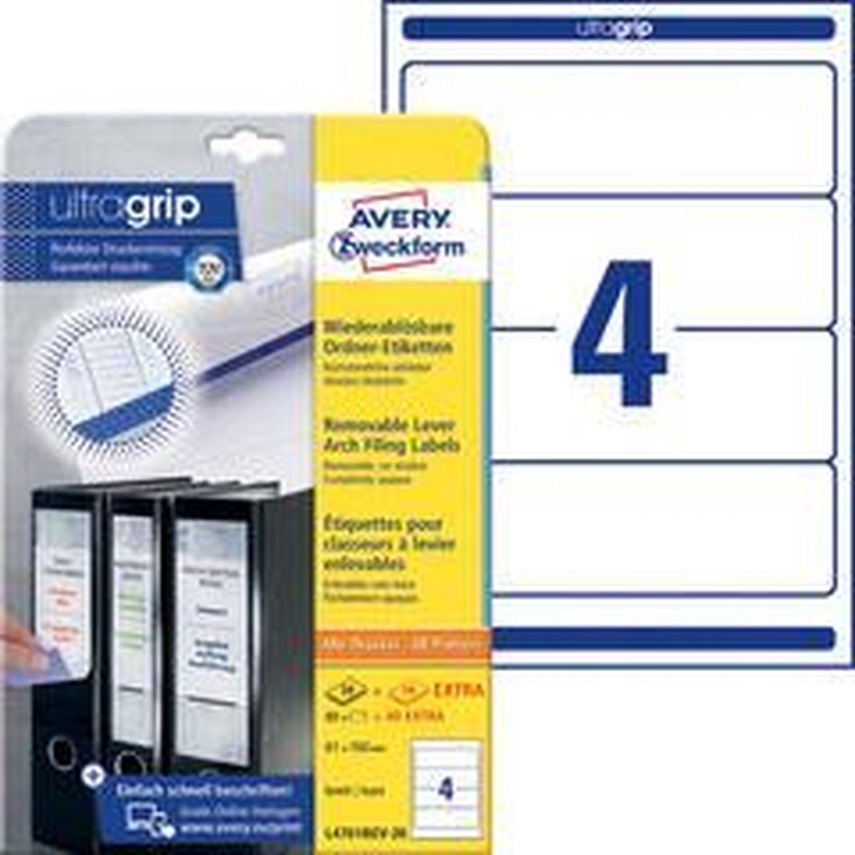 Avery Zweckform L4760REV-20 ordnerback etiketten