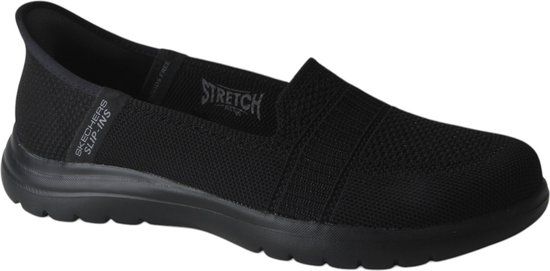 Skechers 138181 BBK Dames Instappers Sportief Maat 40 Zwart