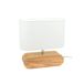 Homemania Bureaulamp Shade vorm – bureau, nachtkastje – hout, wit, hout, stof 31 x 12 x 30 cm