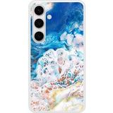 Samsung Galaxy S24 Marbre ocean Verstevigd hoesje met sublimatie bedrukking