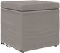 vidaXL Kruk Taupe Stof en Geëngineerd Hout 41 x 41 x 40 cm